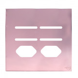 Placa p/ 4 Interruptores + Tomada dupla 4x4 - Novara Glass Ouro Rose